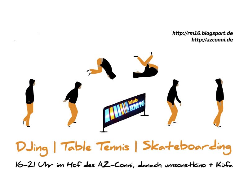 05.06.13.Afternoon DJing with table tennis & skateboarding im AZ Conni 16-21 Uhr