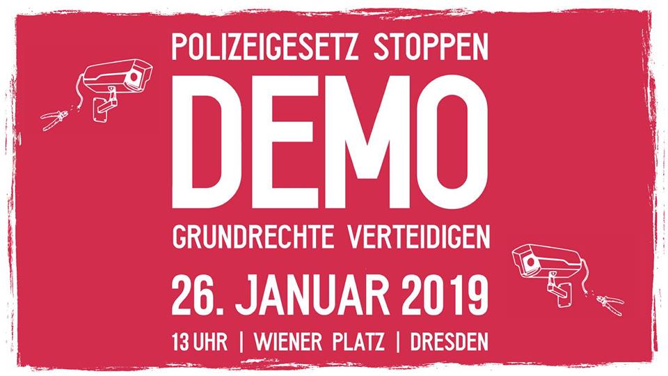 Dresden Demo Â»Grundrechte verteidigenÂ« 26.01.2019