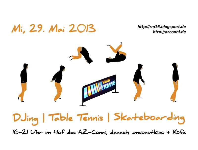 Afternoon DJing with table tennis & skateboarding